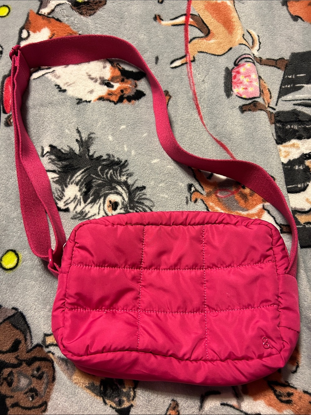 Lou & Grey Hot Pink Quilted Crossbody Bag